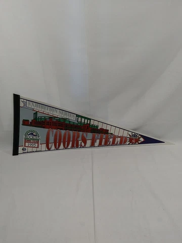 1995 Exhibition Series Colorado Rockies vs NY New York Yankees regular pennant Cover