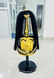 Helm | Leder Pickelhaube Kaiserlich Preussenhelm | Messing Offizier - Bild 1 von 13