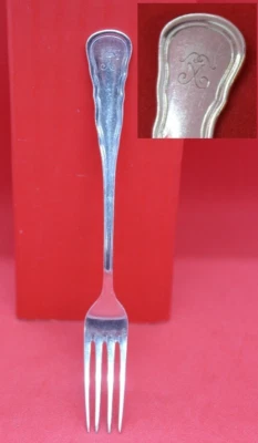 Chippendale by CG Hallbergs Sterling 5 1/2" Baby Fork "X" Mono (1936) 22.4GR - Image 1 of 4