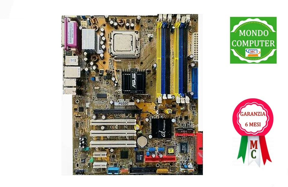SCHEDA MADRE SOCKET 775  ASUS  P5GDC  ATX  DDR2+DDR1 +CPU PENTIUM 4 +DISSIPATORE - Immagine 1 di 1
