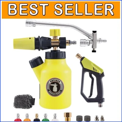 Cañón ergonómico de espuma para lavado de autos con accesorios completos para detalles perfectos Foto 1 de 4