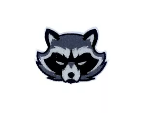 Embroidery patch sew badge  iron on glue transfer raccoon - Picture 1 of 1