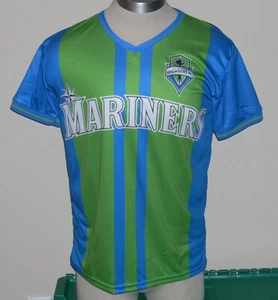 SEATTLE SOUNDERS 2023 SGA JERSEY MARINERS PROMO JERSEY SIZE SMALL - Picture 1 of 2