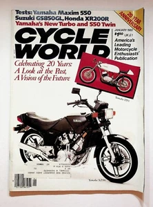 1982 January Cycle World Motorcycle Magazine Yamaha Maxim 550 Honda XR200R - Picture 1 of 10