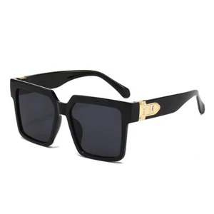 Gafas de sol de diseño oversize elegantes gafas vintage Cool negro dorado 5218 - Imagen 1 de 6