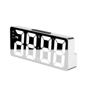 LED Digital Alarm Clock Desktop Bedroom Clock Temp Display Adjustable Brightness - Picture 1 of 28