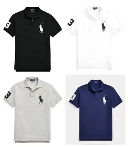 Men Polo Ralph Lauren BIG PONY Mesh Polo Shirt - S M L XL XXL - Classic FIT - Picture 1 of 17