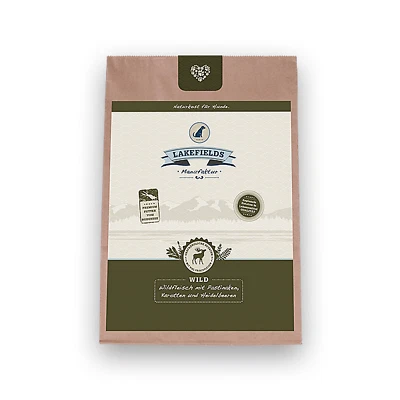 Lakefields Trockenfleisch-Menü Wild für ausgewachsene Hunde, 1 kg - Bild 1 von 3