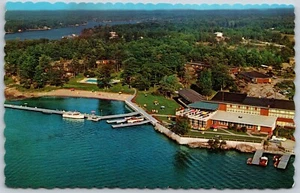 Honey Harbour Georgian Bay Delawana Inn Aerial View Canada Postcard - Picture 1 of 2