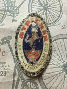Fahrrad- Schutzblech- Emblem- Steuerkopfschild | STRICKER, 1949 Brackwede - Bild 1 von 2