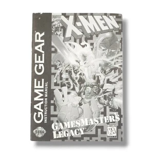 X-Men GamesMaster's Legacy Sega Game Gear Manual de instrucciones solo auténtico - Imagen 1 de 3