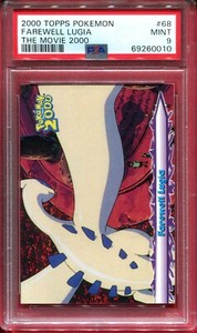 Pokemon the Movie 2000 Topps PSA 9 Mint Lugia "FAREWELL LUGIA" Non Foil 68
