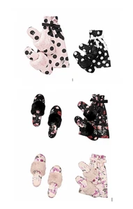 Victoria's Secret  Satin Slippers  With Satin Bag Women's Size Med 7/8 NWT - Picture 1 of 8