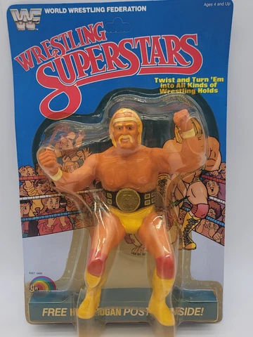 Rare 1984 LJN TITAN WWF WRESTLING SUPERSTARS 5 BACK HULK HOGAN MOC  SEALED *READ Cover