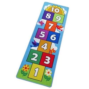 Hop and Count Hopscotch Rug, Kids Floor Play Area Rug Game 26''x55'' (66x140cm) - Picture 1 of 7