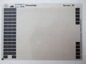 Mercedes-Benz Sprinter Microfiche Werkstatthandbuch Klimaanlage Stand 04/96 - Bild 1 von 1