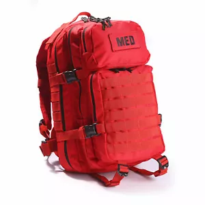 NEW Elite First Aid Tactical Medical EMS Trauma MOLLE Backpack Bag MEDIC RED - Picture 1 of 12