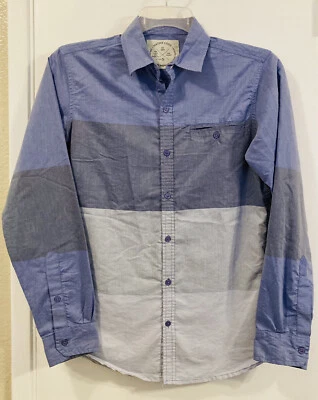 NATIVE CODE Long Sleeve Shirt Button Up Multicolor Blues Cotton Blend Men's S - Image 1 of 4