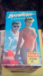 Baywatch Nightmare Bay RARE Avid UNRATED movie release 1991 VHS David Hasselhoff - Picture 1 of 2