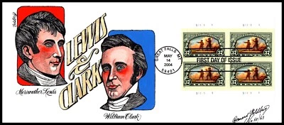 Scott 3854 37 Cents Lewis & Clark Bernard Goldberg Hand Painted FDC 63 Of 63 - Image 1 of 2