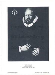 1968 Press Photo Artist Drawing of Danish Astronomer Tycho Brahe - Picture 1 of 2