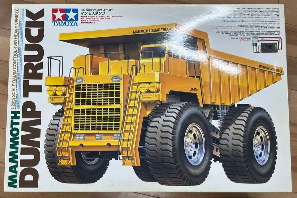 Nuova auto radiocomandata TAMIYA Mammoth Dump Truck 1/20 dal Giappone M - Immagine 1 di 4