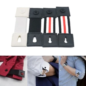 2Pcs Elastic Women Men Shirt Cuff Holders  Accessories - Picture 1 of 17