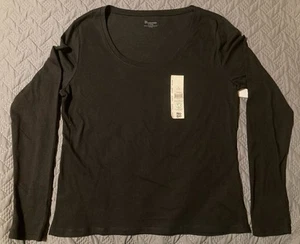 No Boundaries Women’s  Long Sleeve T Shirt XL (16-18) Black New - Picture 1 of 4