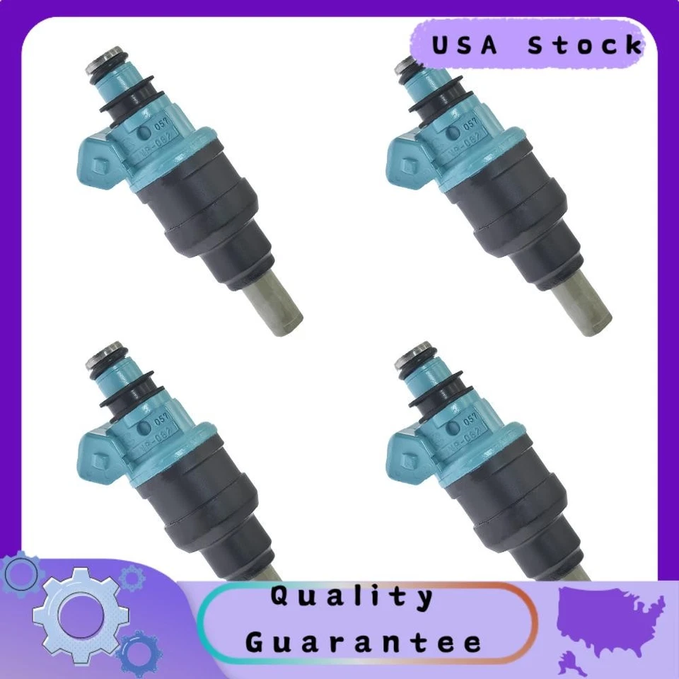 4X Fuel Injectors INP-062 for Dodge Colt Mitsubishi Mirage Eagle Summit MDH182 - Image 1 of 4