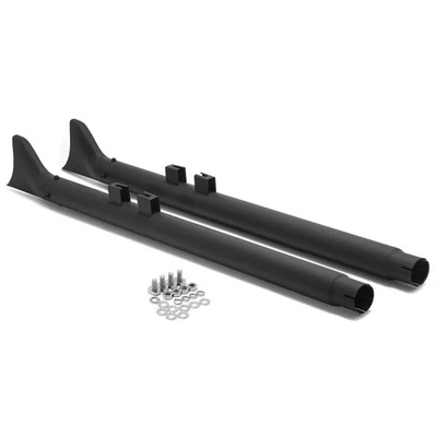 Tubos de escape cola de pez negros 39" 2 piezas para Harley Touring Street Glide FLHX 95-16 Foto 1 de 4