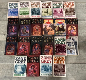22 Vintage Zane Grey Western Paperback Pocket Book Lot Classic Cowboy Adventure - Picture 1 of 1