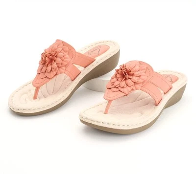 Nuevas Sandalias de Tanga Cliffs White Mountain Cassia Embellecidas Florales Naranja 11M Foto 1 de 4