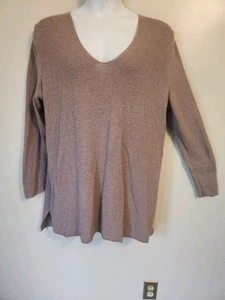 Old Navy Textured Purple V-Neck Tunic Sweater Top 2X XXL - Picture 1 of 5