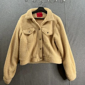 EMORY PARK Snap Button Teddy Jacket Women's Size M Winter Outerwear Jacket - Picture 1 of 12