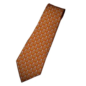 Corbata Masónica Satinada Caballeros Templarios - [Naranja Plata Oro] - Imagen 1 de 4