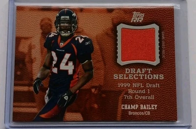 ☆CASO RARO HIT☆2011 Topps RR Champ Bailey Denver Broncos SP Juego Usado Reliquia 🔥  Foto 1 de 2