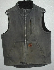 Vintage Carhartt Weste Jacke Herren Medium Full Zip Sherpa Grau - Bild 1 von 4
