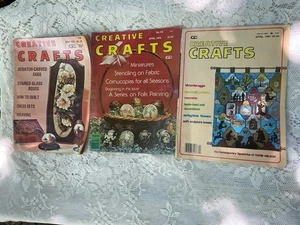 Lot 3 CREATIVE CRAFTS Vtg Magazines 1975 ‘78 ‘81 Eggs Boxes Weaving Quilt + - Picture 1 of 11