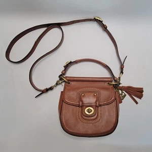 Coach 19886 Mini Willis British Tan Leather Turnlock Tassel Small Crossbody Bag - Picture 1 of 15