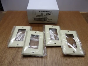 (Qty.4) Mulberry Metal 1 Gang Ivory Wrinkle Receptacle GFCI Wall Plate USA - Picture 1 of 7