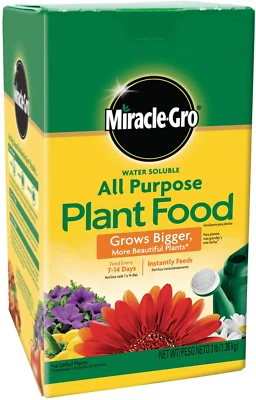 Alimento vegetal soluble en agua Miracle-Gro, fertilizante multiusos para flores, 3 libras Foto 1 de 4