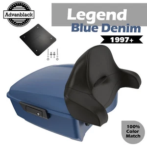 Para 97+ Harley/Softail Advanblack LEGEND BLUE DENIM Rushmore King Tour Pak Pack - Imagen 1 de 13