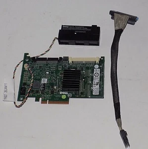DELL 0T954J DELL POWEREDGE PERC 6/I PCI-E SAS/SATA RAID CONTROLLER MIT AKKU + - Bild 1 von 5