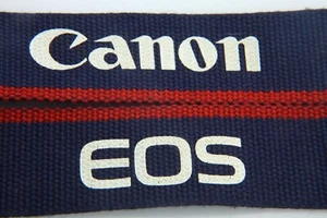 Genuine Canon EOS Red White &Blue 1 1/2" wide neck strap w/ hardware - Picture 1 of 7
