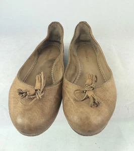PANTOFOLA D'ORO HELLBRAUN BALLERINAS FLACH NAPPALEDER KALBSFUTTER GR 37-1/2 SCHUH - Bild 1 von 6