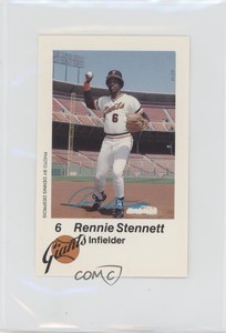 1980 KNBR San Francisco Giants San Francisco Police Rennie Stennett #6