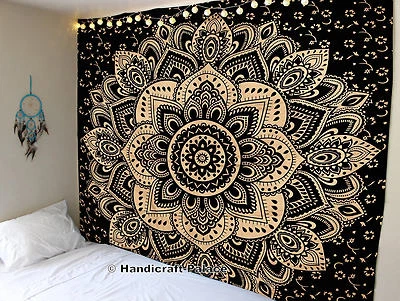 Decoração de dormitório parede tapeçaria hippie colcha boêmia mandala étnica indiana - Imagem 1 de 3