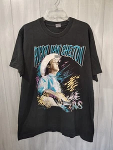 Vintage Ricky Van Shelton Single Stitch Herren schwarz 2-seitig Konzert T-Shirt 1990 XL - Bild 1 von 8
