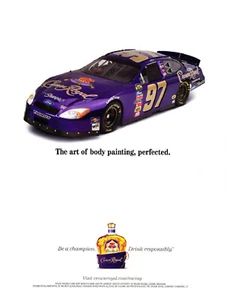 CROWN ROYAL WHISKY AD #57 RARE 2005 OOP "THE ART OF BODY PAINTING, PERFECTED." - Picture 1 of 2