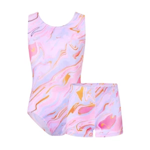 Gymnastics Leotard Kids Dance Tumbling Outfit - Picture 1 of 6